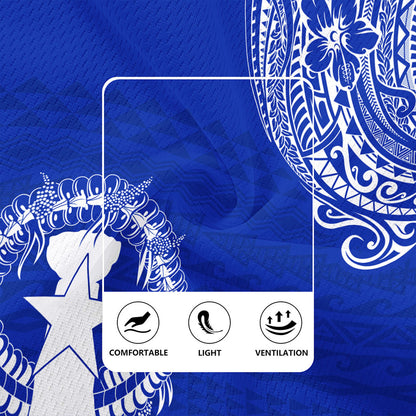 Northern Mariana Islands Rugby Jersey Polynesian Flag With Coat Of Arms