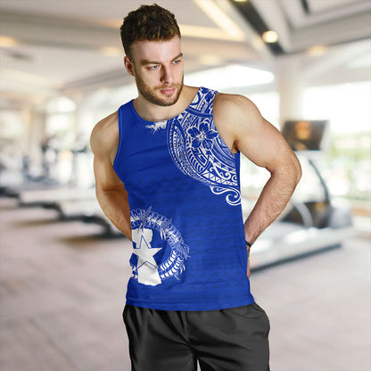 Northern Mariana Islands Tank Top Polynesian Flag With Coat Of Arms