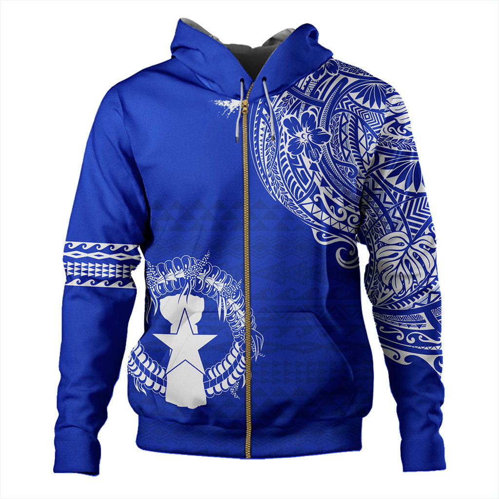 Northern Mariana Islands Hoodie Polynesian Flag With Coat Of Arms
