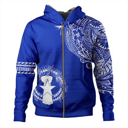 Northern Mariana Islands Hoodie Polynesian Flag With Coat Of Arms