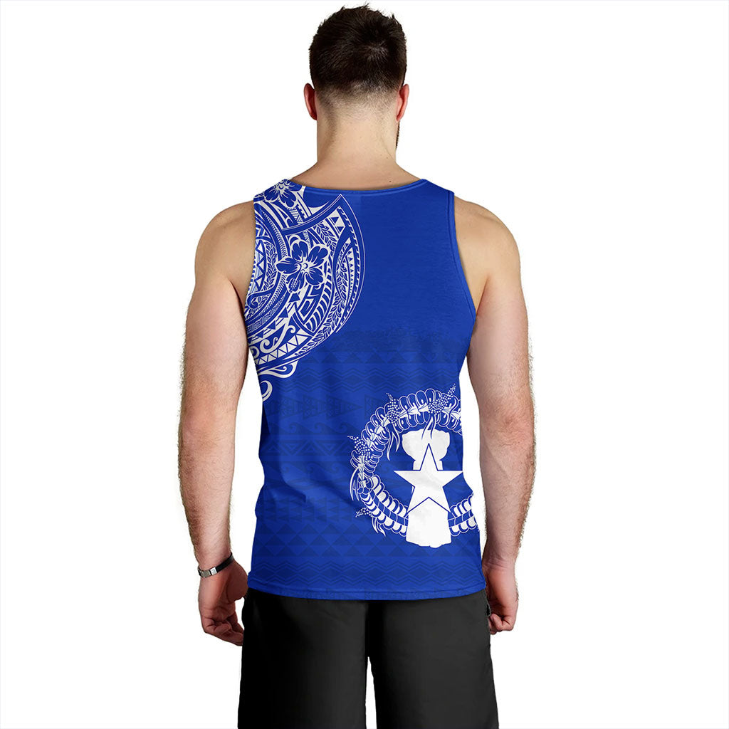 Northern Mariana Islands Tank Top Polynesian Flag With Coat Of Arms