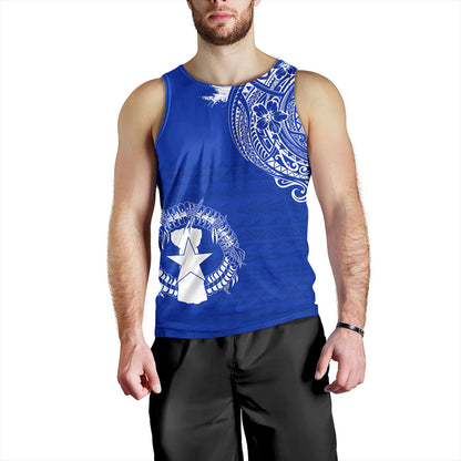 Northern Mariana Islands Tank Top Polynesian Flag With Coat Of Arms