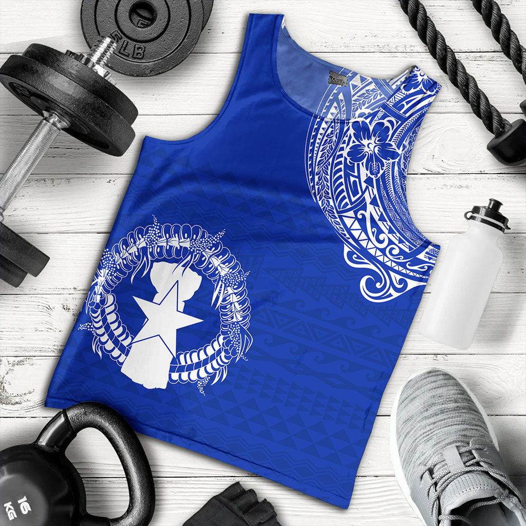 Northern Mariana Islands Tank Top Polynesian Flag With Coat Of Arms