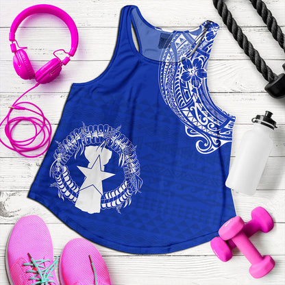 Northern Mariana Islands Women Tank Polynesian Flag With Coat Of Arms