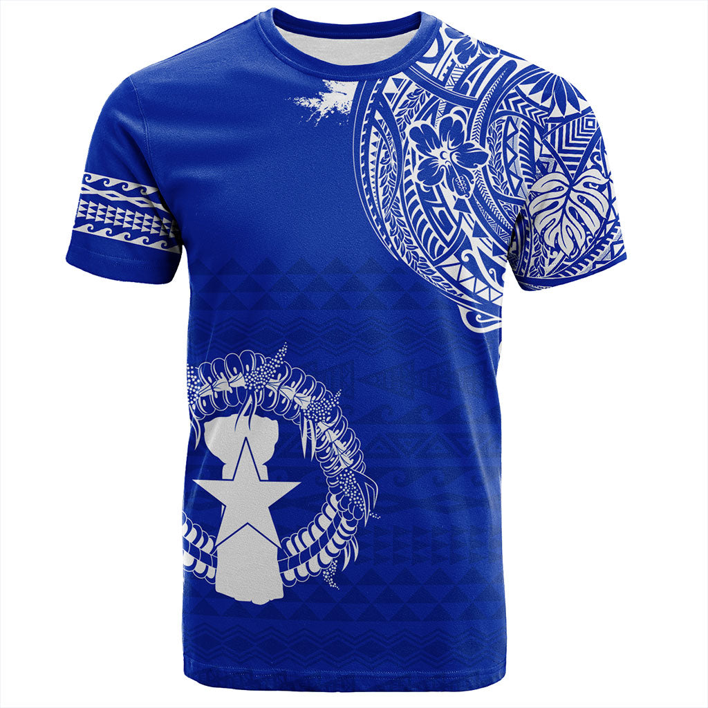Northern Mariana Islands T-Shirt Polynesian Flag With Coat Of Arms
