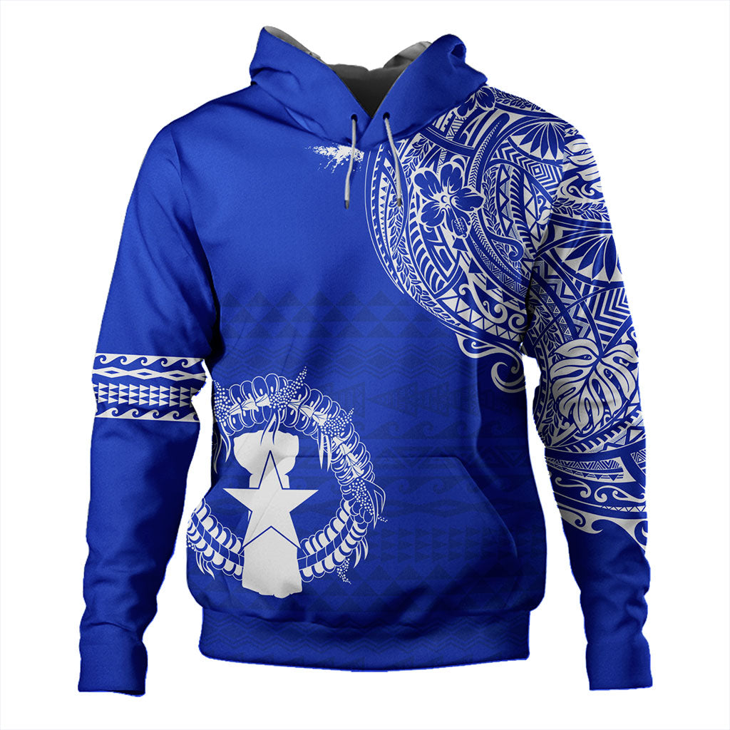 Northern Mariana Islands Hoodie Polynesian Flag With Coat Of Arms