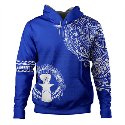 Northern Mariana Islands Hoodie Polynesian Flag With Coat Of Arms