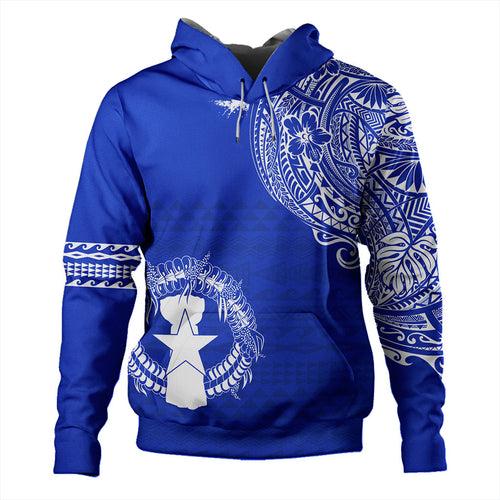 Northern Mariana Islands Hoodie Polynesian Flag With Coat Of Arms