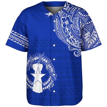 Northern Mariana Islands Baseball Shirt Polynesian Flag With Coat Of Arms