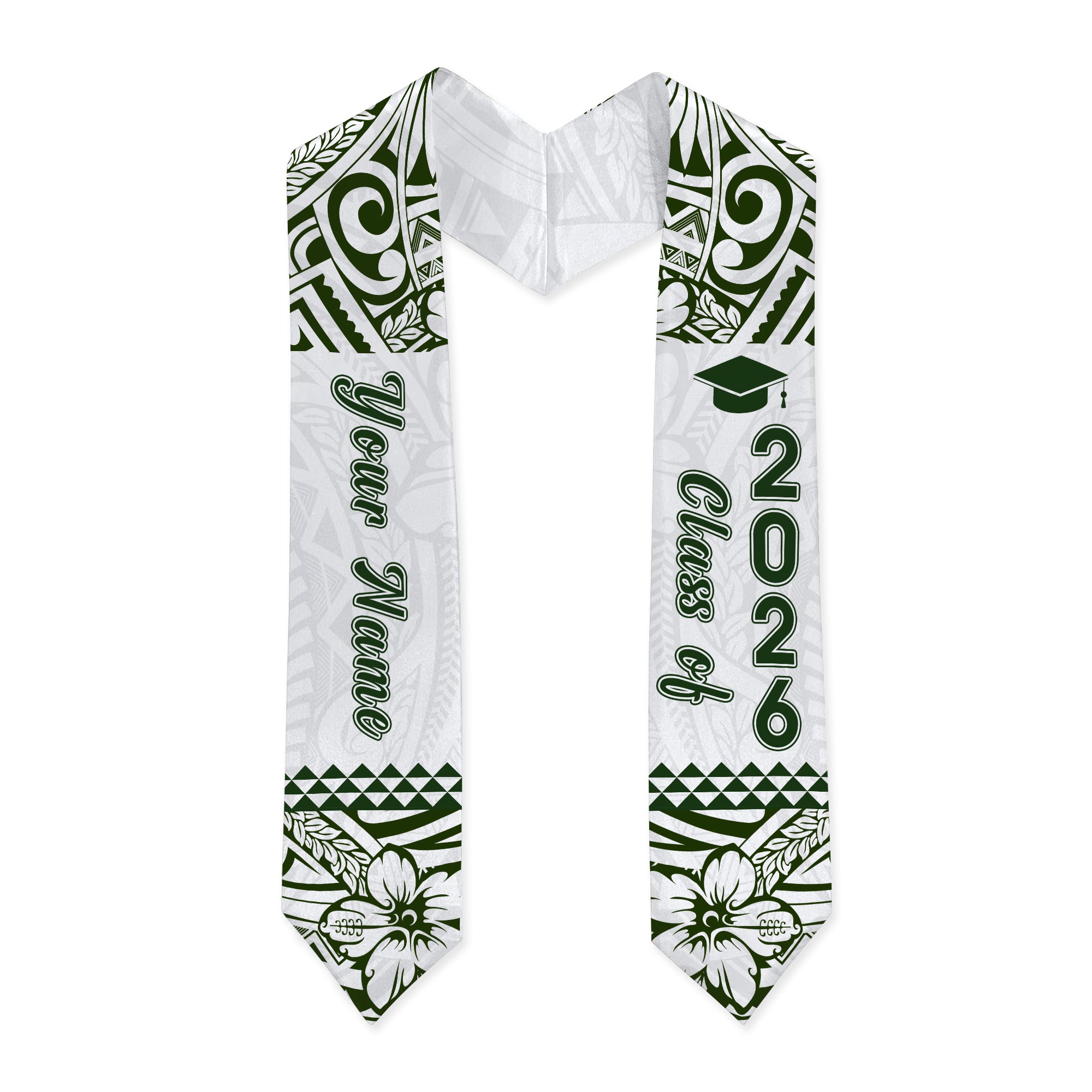 Polynesia Graduation Hawaii Graduation Stole Custom Polynesian Hibiscus Tribal Style ...