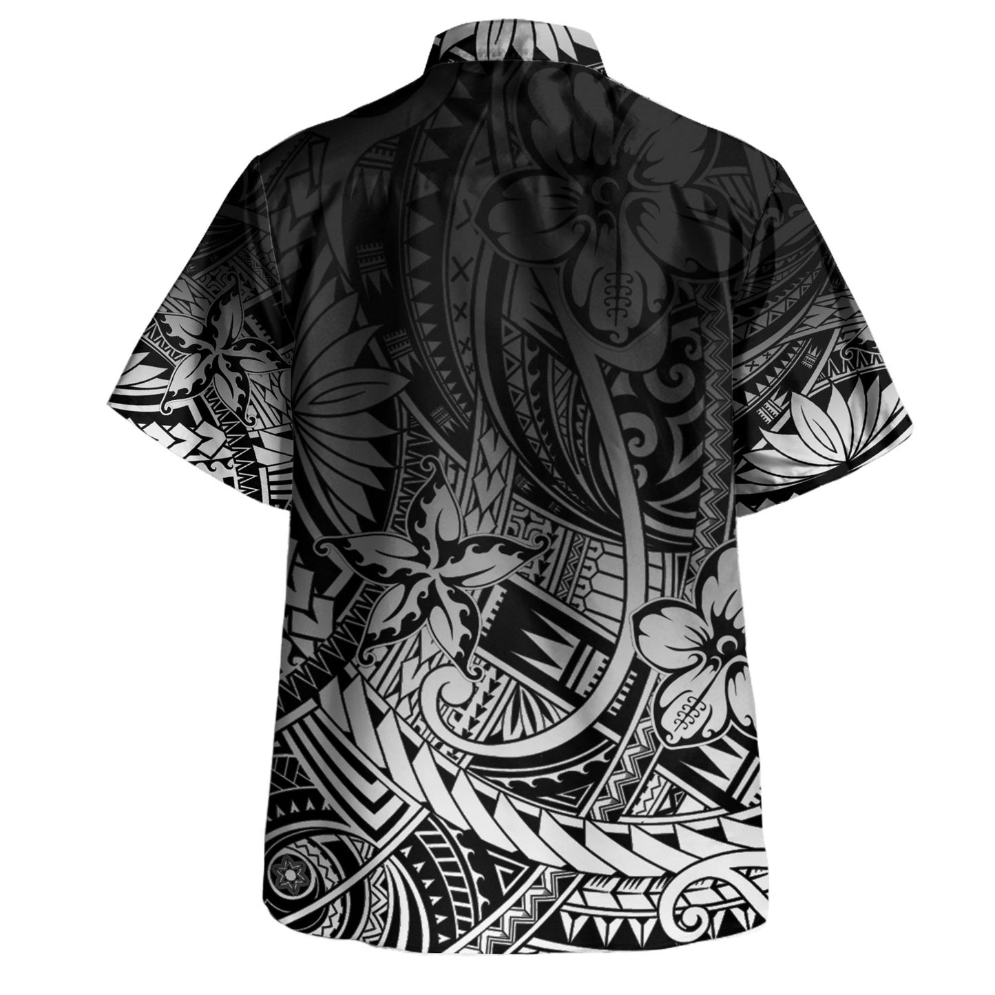 Polynesian Pattern Design With Ethnic And Floral Hawaiian Shirt