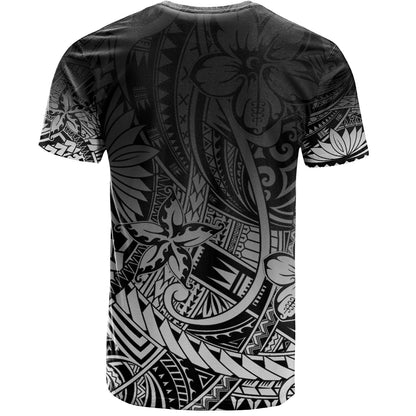 Polynesian Pattern Design With Ethnic And Floral T-Shirt