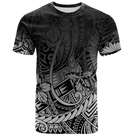 Polynesian Pattern Design With Ethnic And Floral T-Shirt
