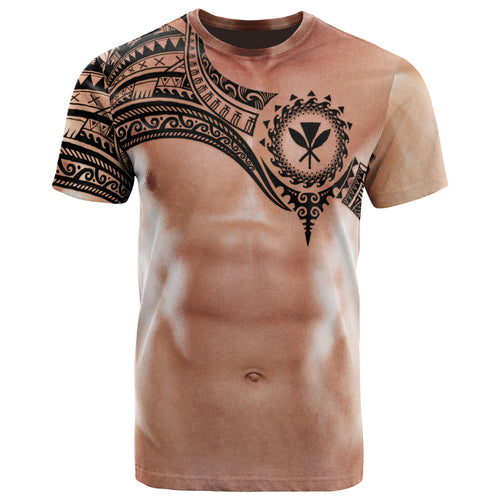 Hawaii T-Shirt - Hawaii Polynesian Tattoo Curve Style t-shirt