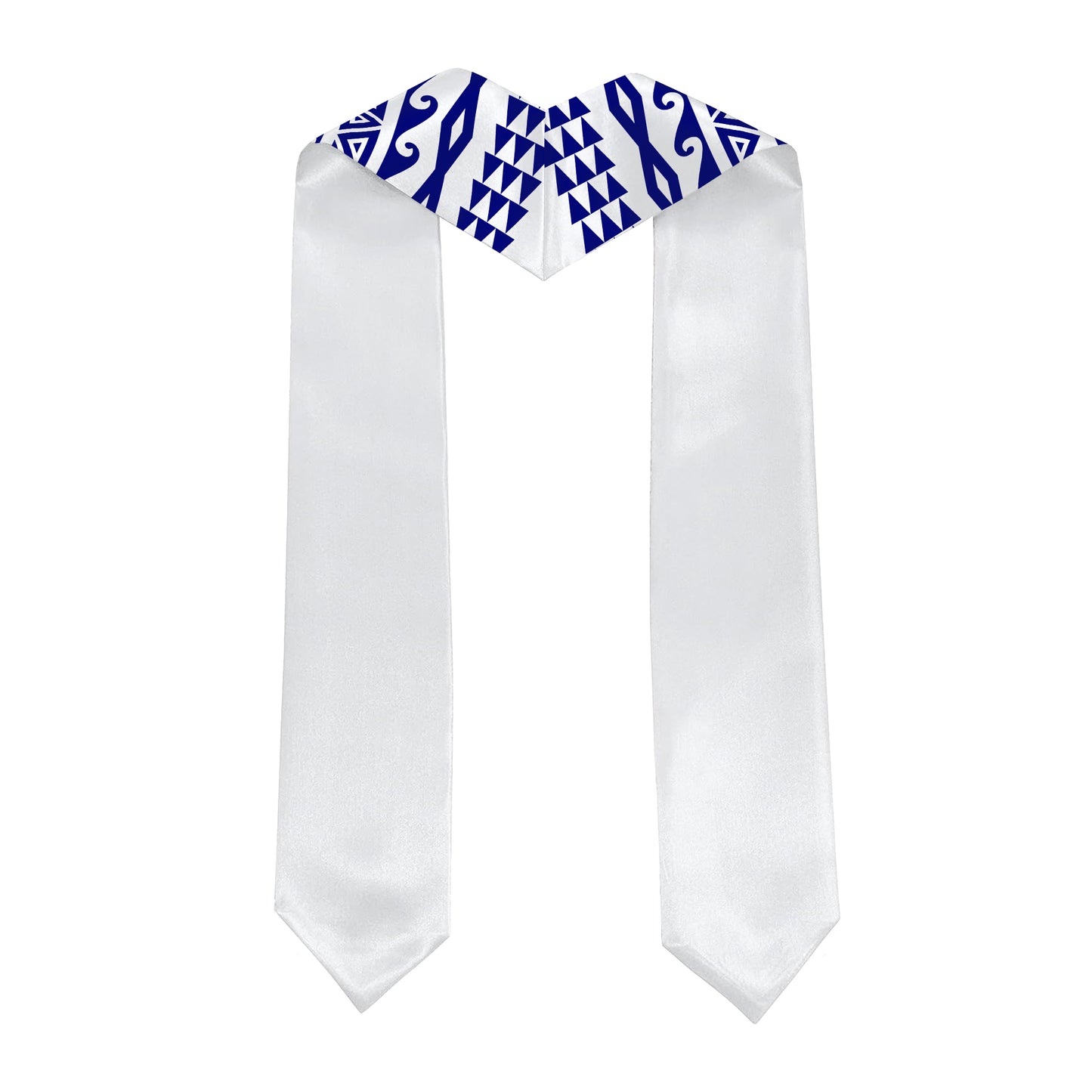 Hawaii Graduation Stole Custom Polynesian Tribal Blue White