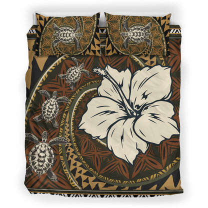 Polynesian Turtle Retro Style Bedding Set