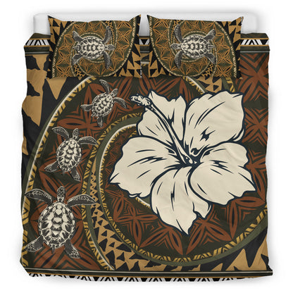 Polynesian Turtle Retro Style Bedding Set