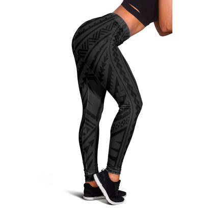 Hawaii Legging Polynesian Tribal Tattoo Grey