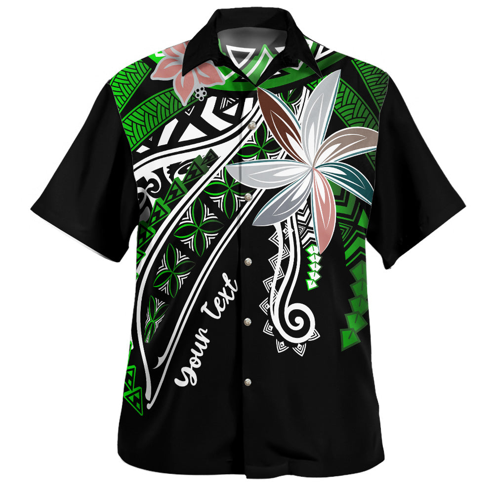 Polynesian Hawaiian Shirt Custom Personalised Fanciful Forest Green