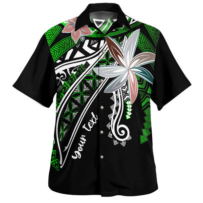 Polynesian Hawaiian Shirt Custom Personalised Fanciful Forest Green