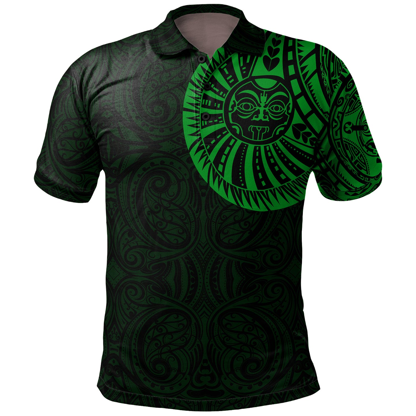 Polynesian Custom Personalised Polo Shirt - Maori Warrior Tattoo Full Color