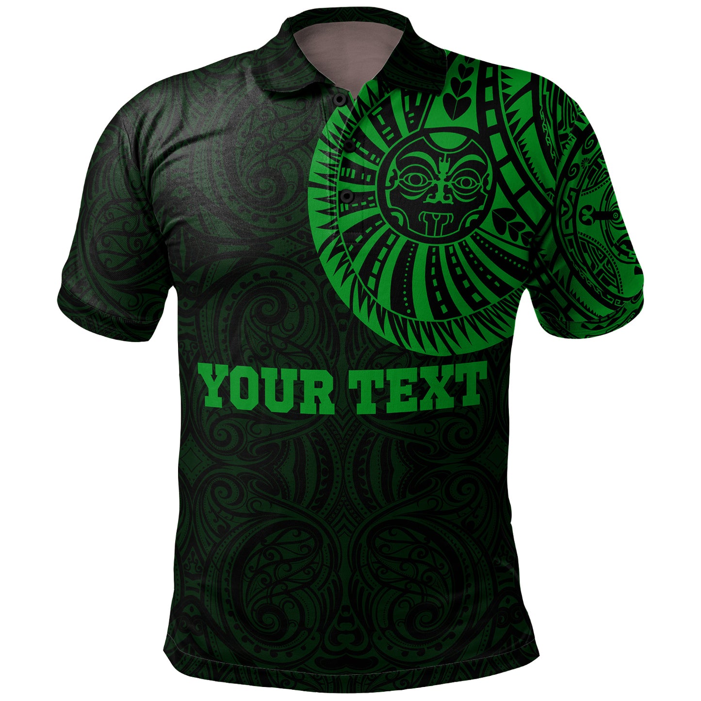 Polynesian Custom Personalised Polo Shirt - Maori Warrior Tattoo Full Color
