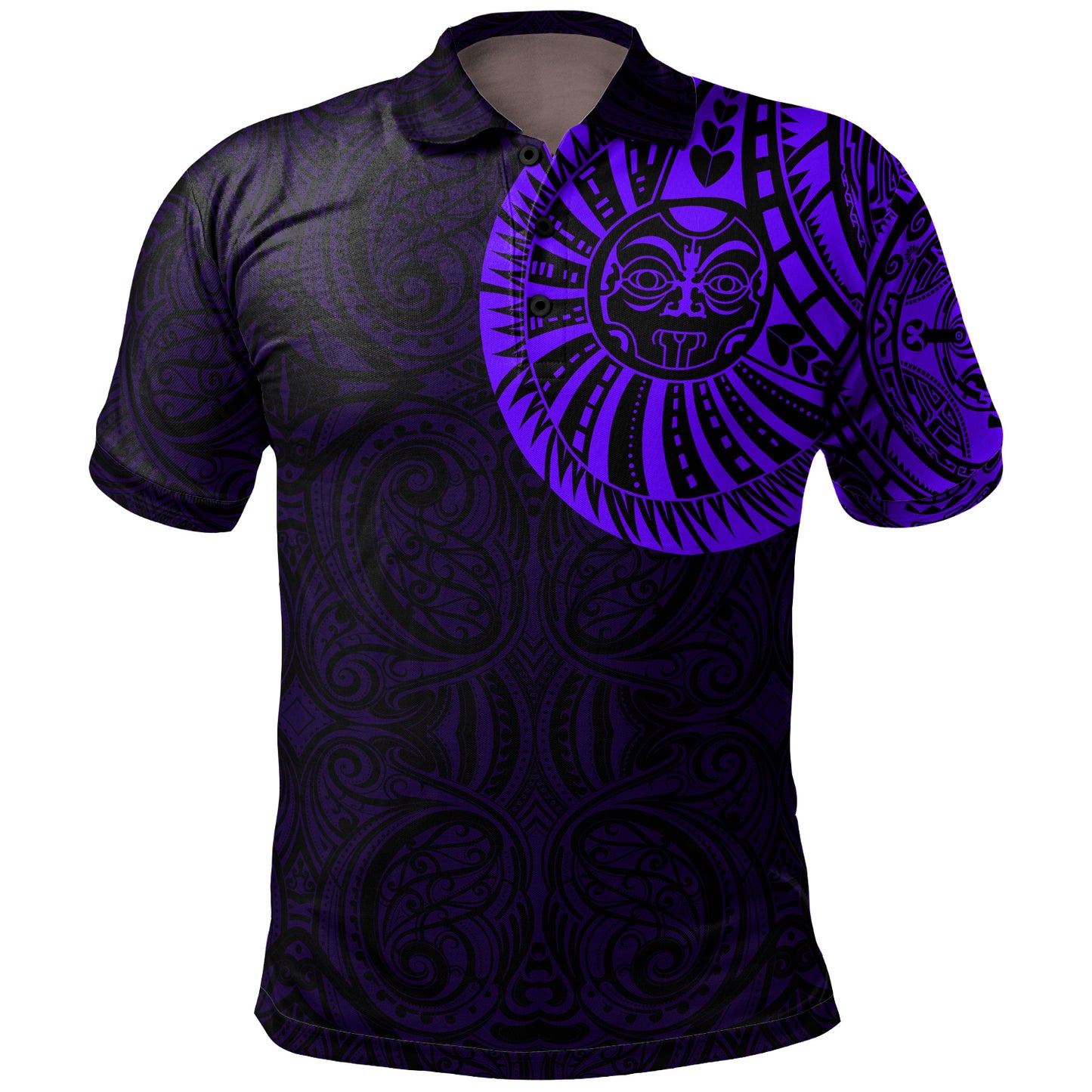 Polynesian Custom Personalised Polo Shirt - Maori Warrior Tattoo Full Color