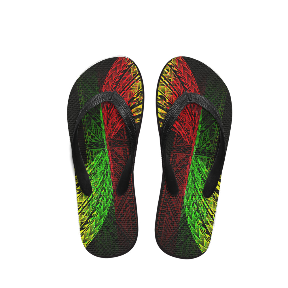 Polynesian Flip Flop - Polynesian Color Patterns Style