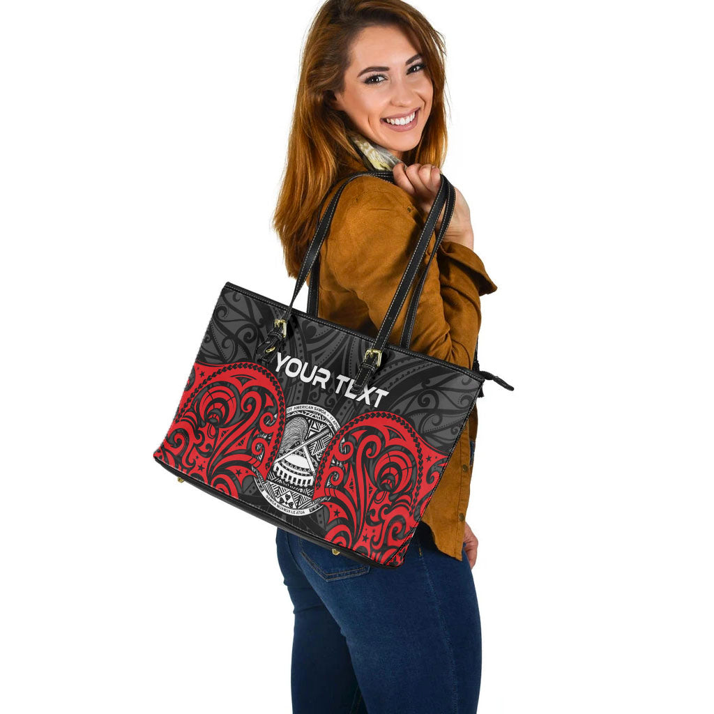American Samoa Leather Tote Bag - Polynesian Spirit