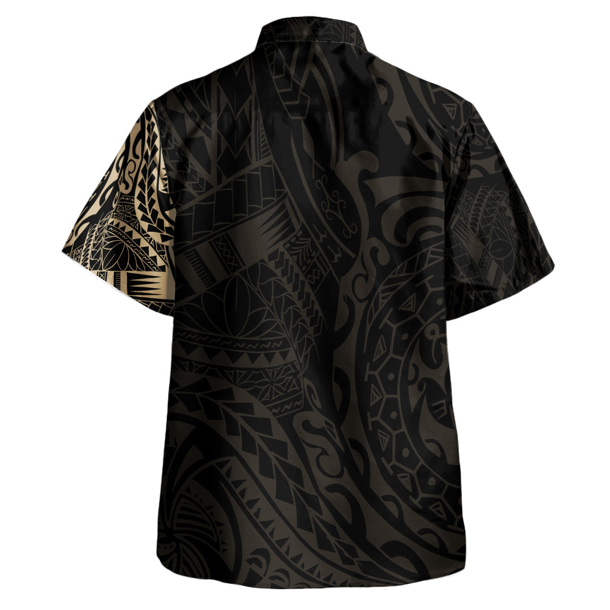 Polynesian Hawaiian Shirt - Polynesian Tattoo Style Version 2 Gold