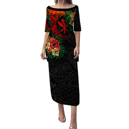 Hawaii Combo Puletasi And Shirt Polynesian Turtle Tropical