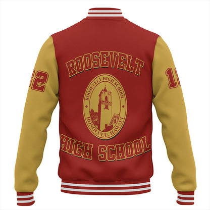 Hawaii Baseball Jacket President Theodore Roosevelt High Schoo Polynesian Letters Style