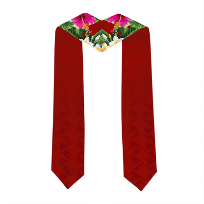 Hawaii Graduation Stole Custom President Theodore Roosevelt High School Class 2026 Tropical Hibiscus Island Style
