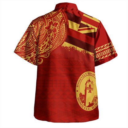 Hawaii Hawaiian Shirt President Theodore Roosevelt High School With Crest Style