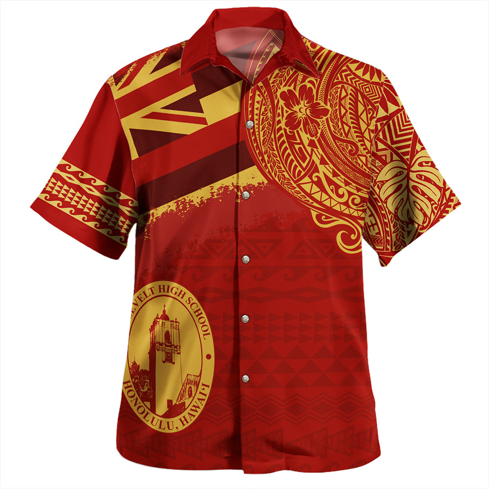 Hawaii Hawaiian Shirt President Theodore Roosevelt High School With Crest Style