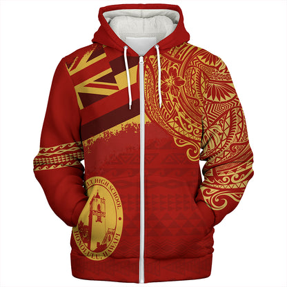 Hawaii Sherpa Hoodie President Theodore Roosevelt High School With Crest Style