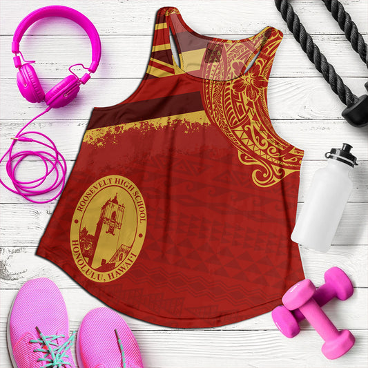 Hawaii Women Tank President Theodore Roosevelt High School With Crest Style