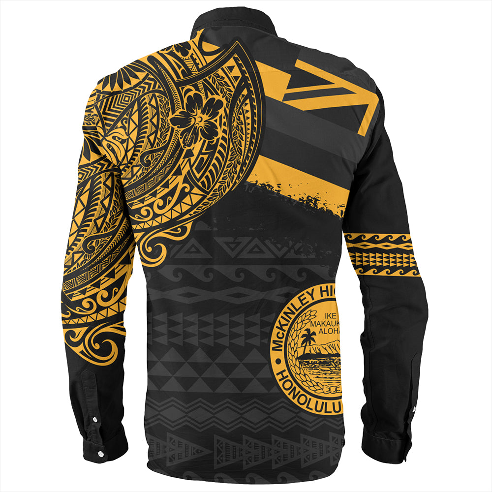 Hawaii Long Sleeve Shirt President William McKinley High School With Crest Style