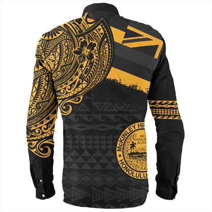Hawaii Long Sleeve Shirt President William McKinley High School With Crest Style