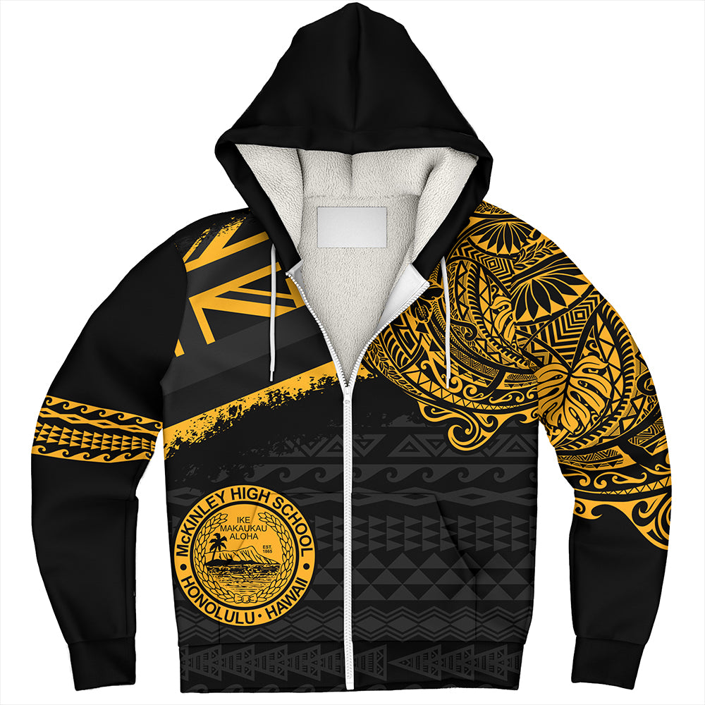 Hawaii Sherpa Hoodie President William McKinley High School With Crest Style