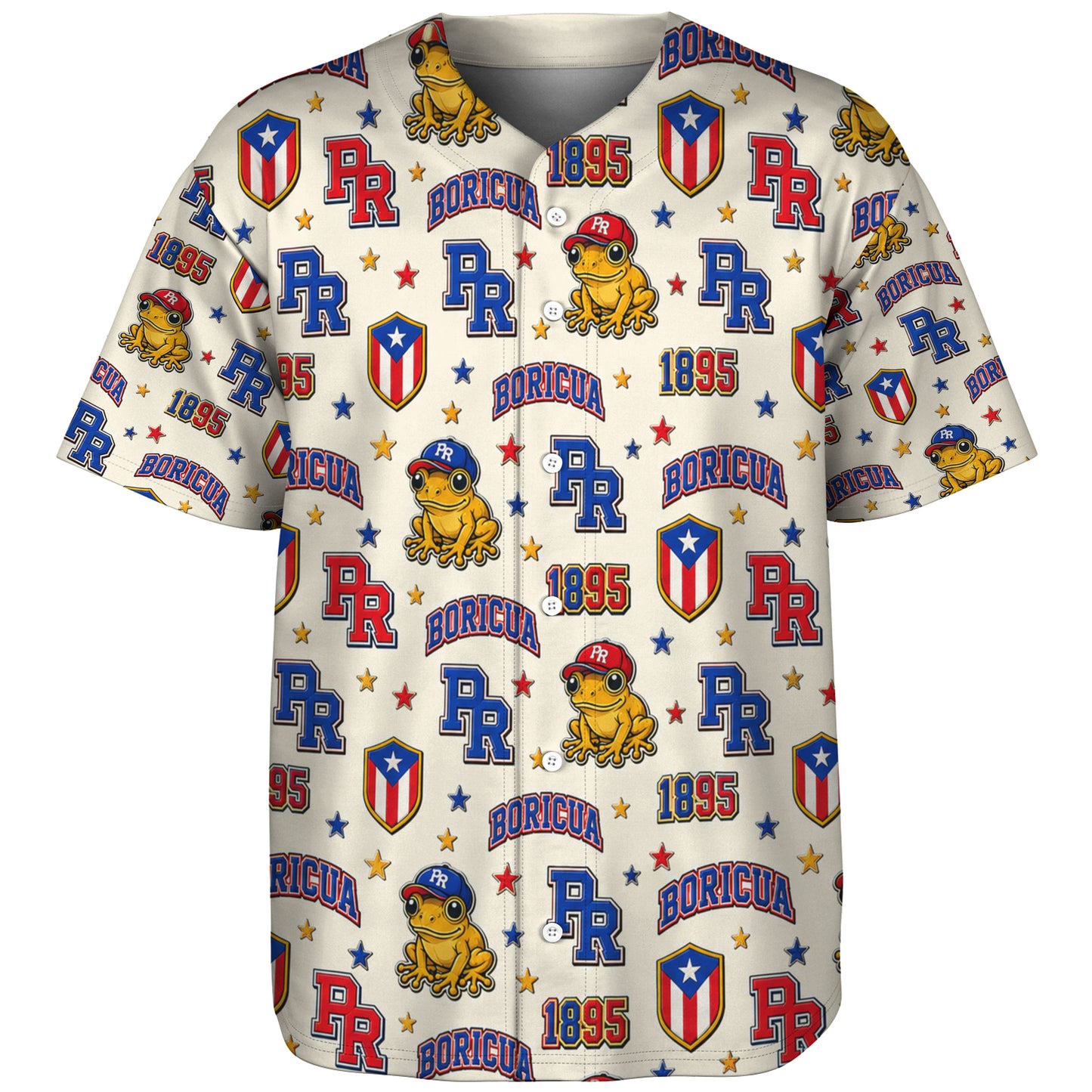 Puerto Rico Baseball Shirt Boricua Coqui Collegiate Pride