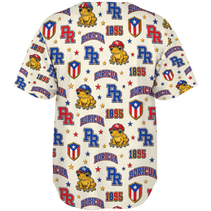 Puerto Rico Baseball Shirt Boricua Coqui Collegiate Pride