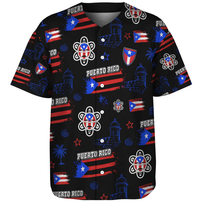 Puerto Rico Baseball Shirt Taino Flag El Morro Street Art