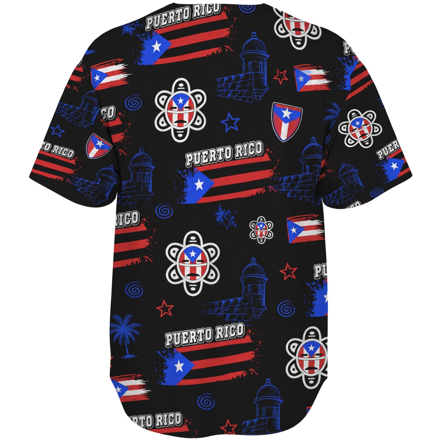 Puerto Rico Baseball Shirt Taino Flag El Morro Street Art