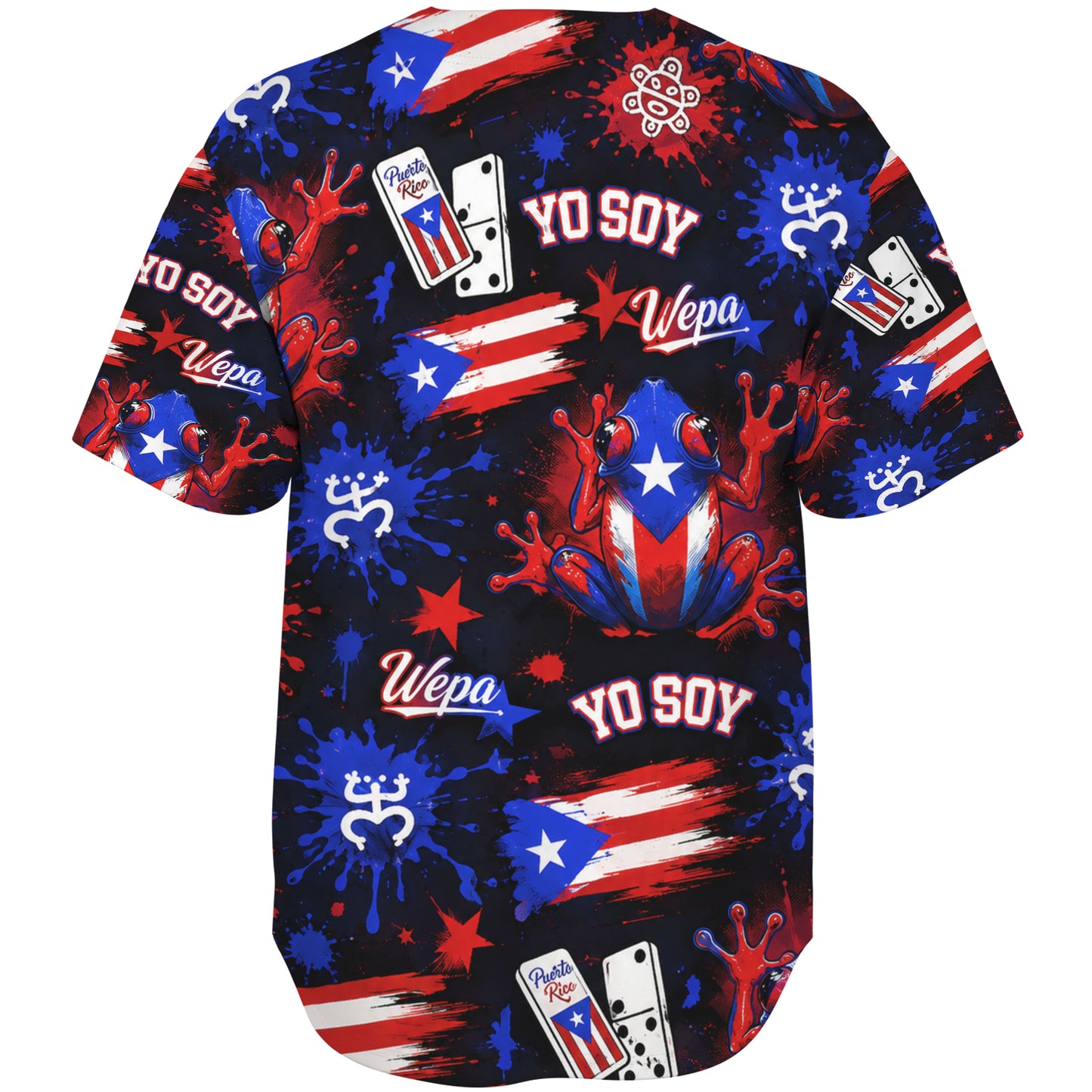 Puerto Rico Baseball Shirt Coqui Yo Soy Boricua Street Splash