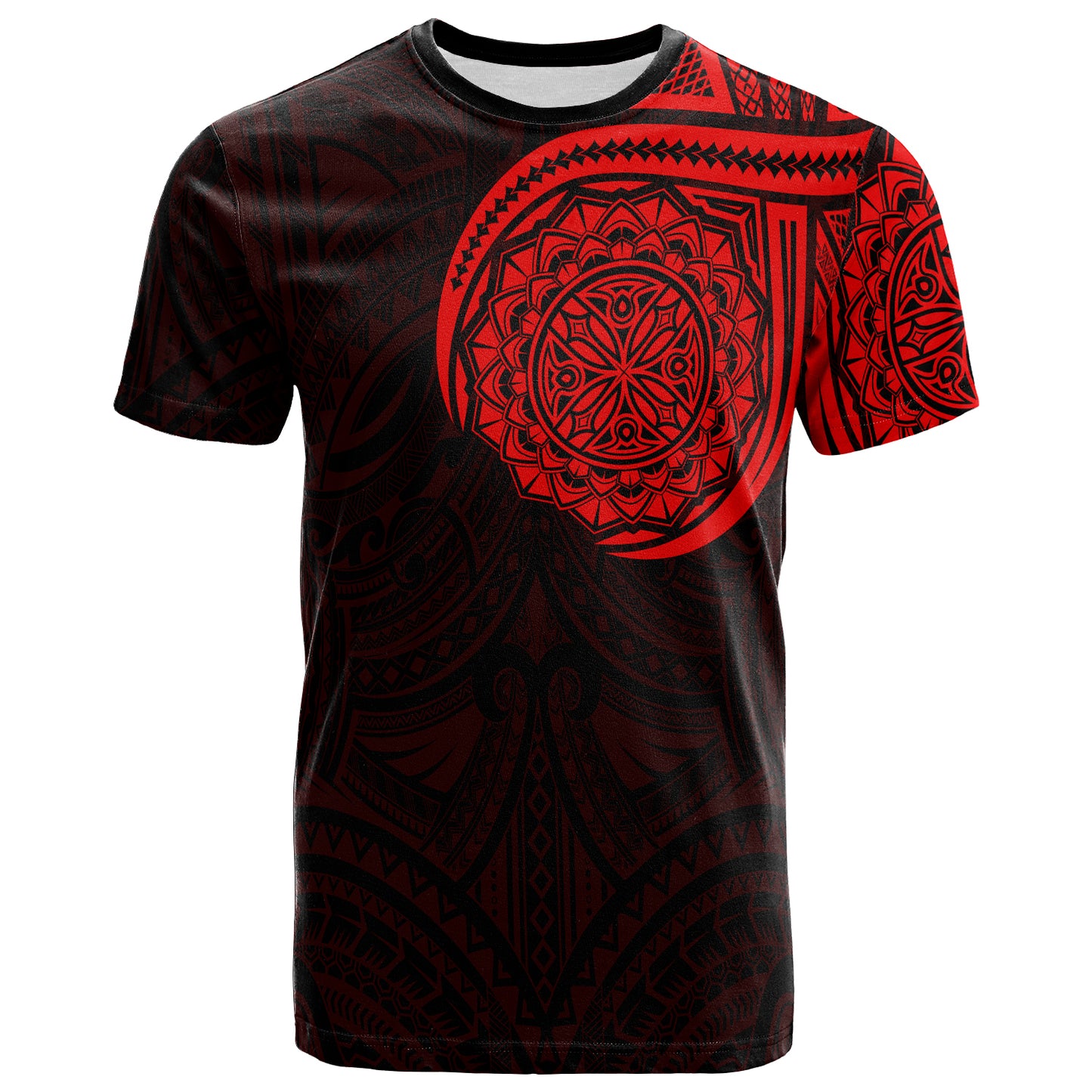 Polynesian T-Shirt - Polynesian Flowers Tattoo Style