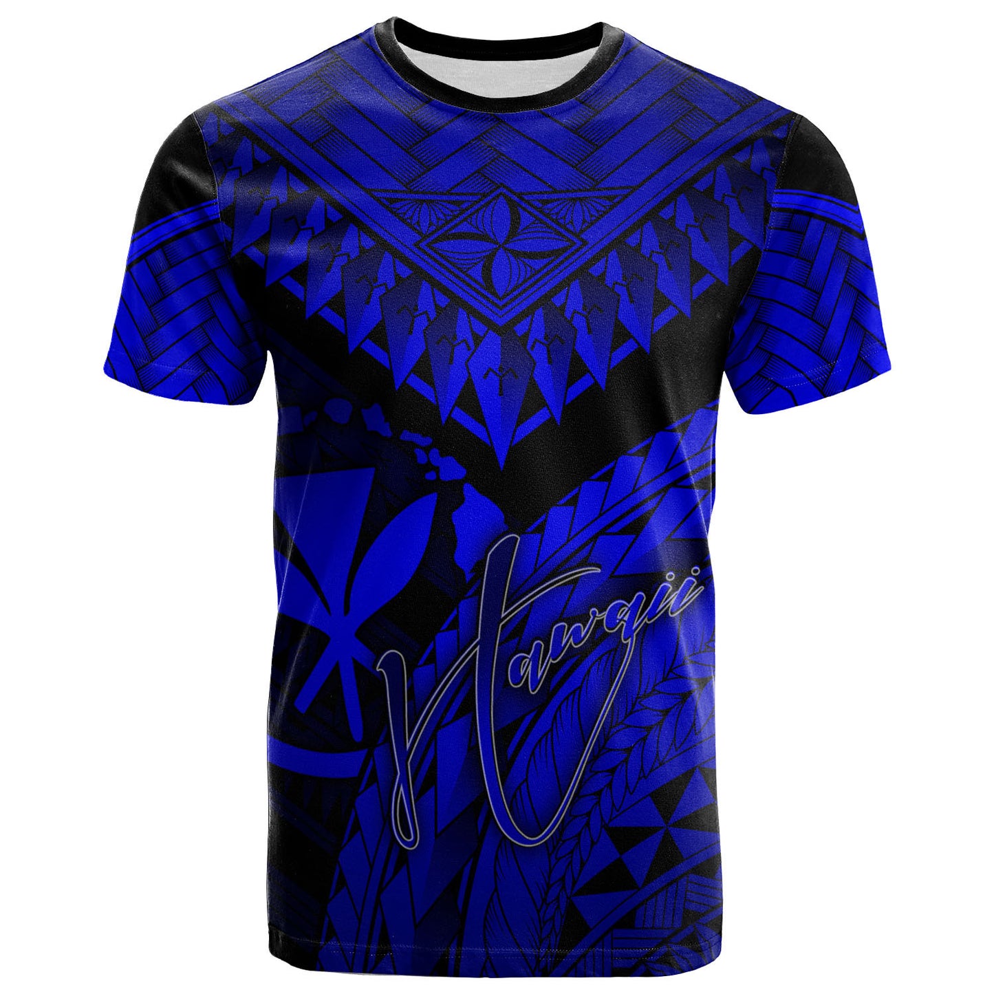 Hawaii Custom Personalised T-Shirt - Polynesian Necklace and Lauhala