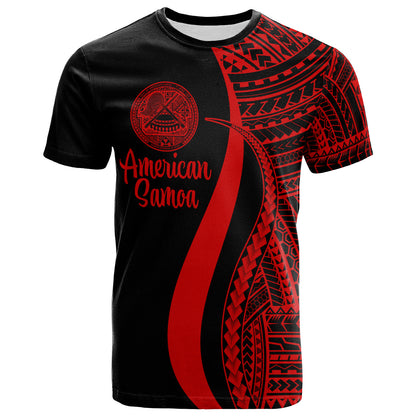 American Samoa T-Shirt - Polynesian Tentacle Tribal Pattern