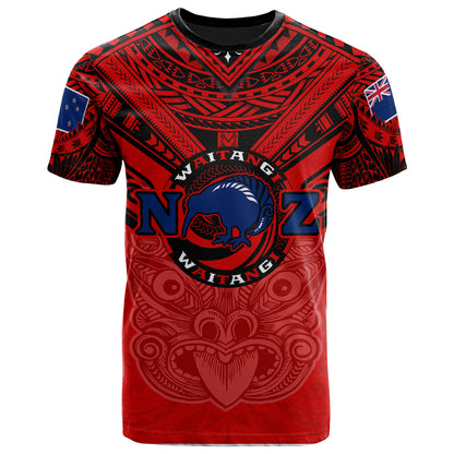 New Zealand Waitangi Day T Shirt - New Zealand Kiwi Fern With Maori Koru Spiral Polynesian Style