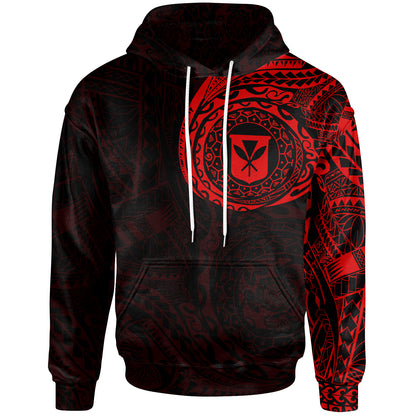 Polynesian Hoodie - Kanaka Maoli Flag Polynesian Tattoo Style Special
